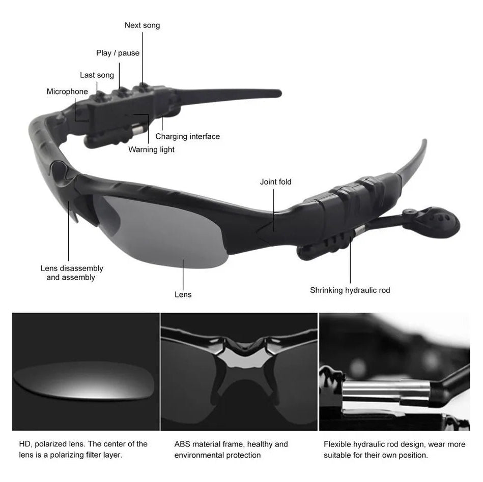 Gafas de Sol Inteligentes con Audio Bluetooth (Manos Libres + UV400)
