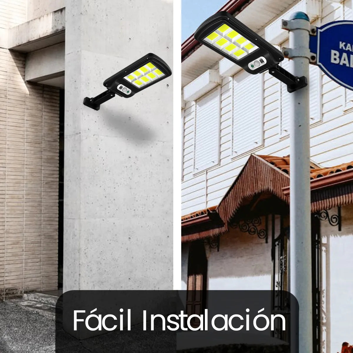 Lámpara Solar Suburbana LED (Tipo Alumbrado Público + Control Remoto)
