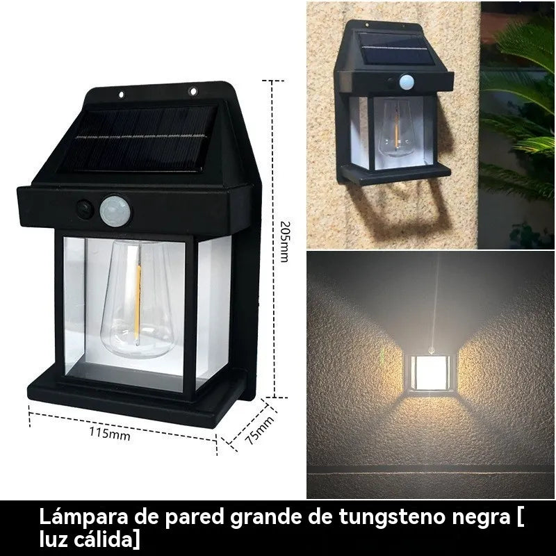 Lámpara Solar Decorativa Estilo Vintage (Sensor de Movimiento)